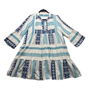 Valerie Khalfon Basha Dress Paris Boho Summer Dress SZ 38/US 4-6